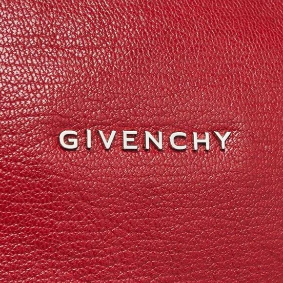 Givenchy Red Textured Sugar Goatskin Leather Mini Pandora Bag - Picture 7 of 12